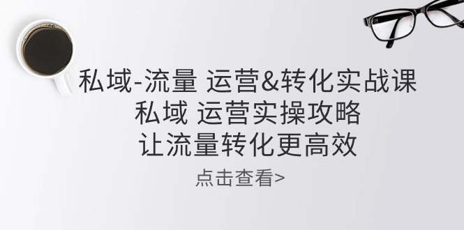私域流量运营&转化实操课：私域运营实操攻略，让流量转化更高效-泡芙轻资产网创