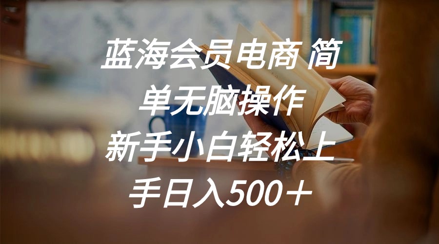 （11068期）蓝海会员电商 简单无脑操作 新手小白轻松上手日入500＋-泡芙轻资产网创