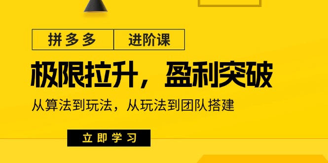 （11435期）拼多多·进阶课：极限拉升/盈利突破：从算法到玩法 从玩法到团队搭建-18节-泡芙轻资产网创