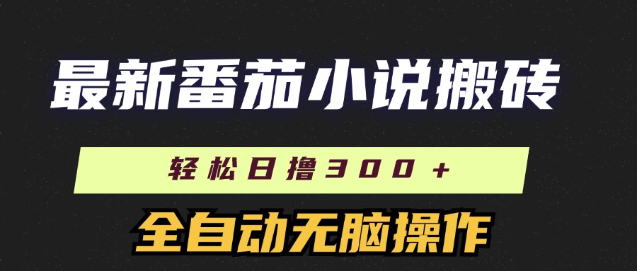 （11904期）最新番茄小说搬砖，日撸300＋！全自动操作，可矩阵放大-泡芙轻资产网创