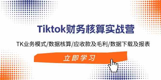 Tiktok财务核算实战营：TK业务模式/数据核算/应收款及毛利/数据下载及报表-泡芙轻资产网创