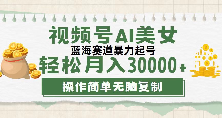 （12087期）视频号AI美女跳舞，轻松月入30000+，蓝海赛道，流量池巨大，起号猛，无…-泡芙轻资产网创