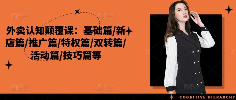 外卖认知颠覆课：基础篇/新店篇/推广篇/特权篇/双转篇/活动篇/技巧篇等-泡芙轻资产网创