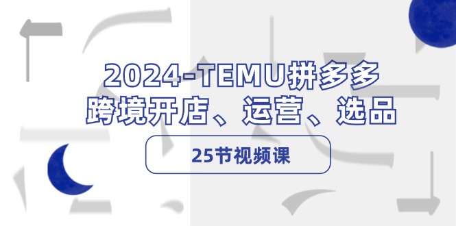 （12106期）2024-TEMU拼多多·跨境开店、运营、选品（25节视频课）-泡芙轻资产网创