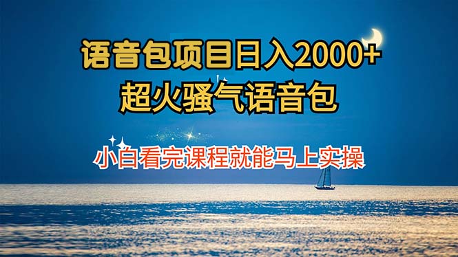 （12734期）语音包项目 日入2000+ 超火骚气语音包小白看完课程就能马上实操-泡芙轻资产网创