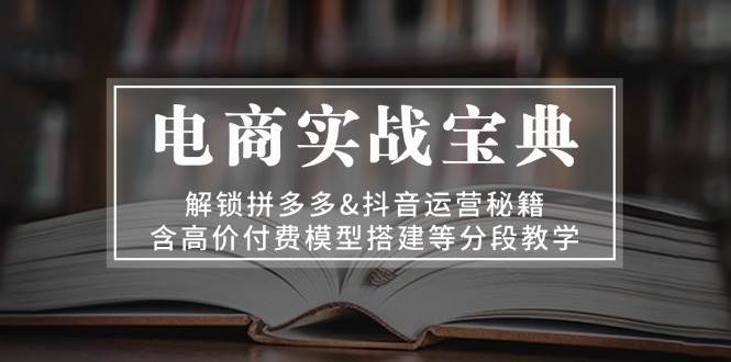 （13195期）电商实战宝典 解锁拼多多&抖音运营秘籍 含高价付费模型搭建等分段教学-泡芙轻资产网创