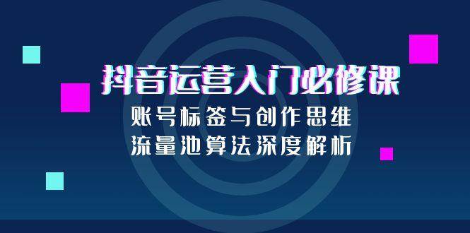 抖音运营入门必修课，账号标签与创作思维，流量池算法深度解析-泡芙轻资产网创