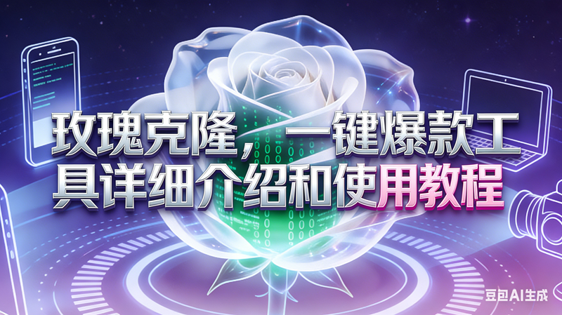 (16802期)玫瑰克隆工具,自媒体必备神器,一键爆款工具详细介绍和使用教程-泡芙轻资产网创